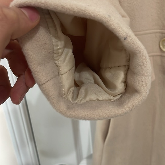 Beige Handmade buttoned wool coat size S - Picture 7 of 13